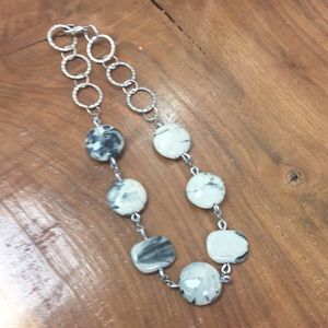 Italian Marble grays whites and black beads